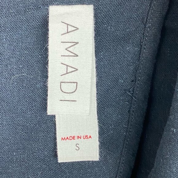 Anthropologie‎ Amadi Linen Oversized Blazer Jacket Sports Coat Navy Blue Small S - Picture 3 of 11